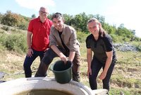 Freilassung der jungen Gelbbauchunken (Foto: Tierpark Hamm)
